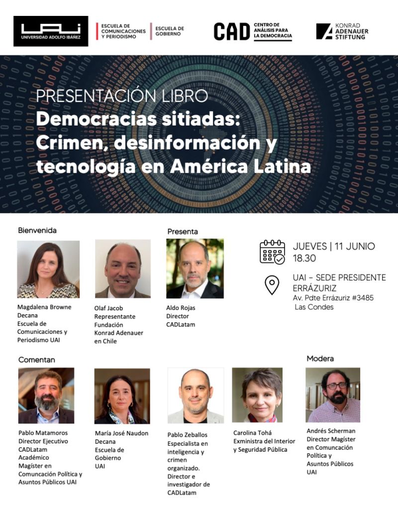Invitación a la presentación del libro «Democracias sitiadas», jueves 11 de junio, 18:30, UAI Sede Presidente Errázuriz